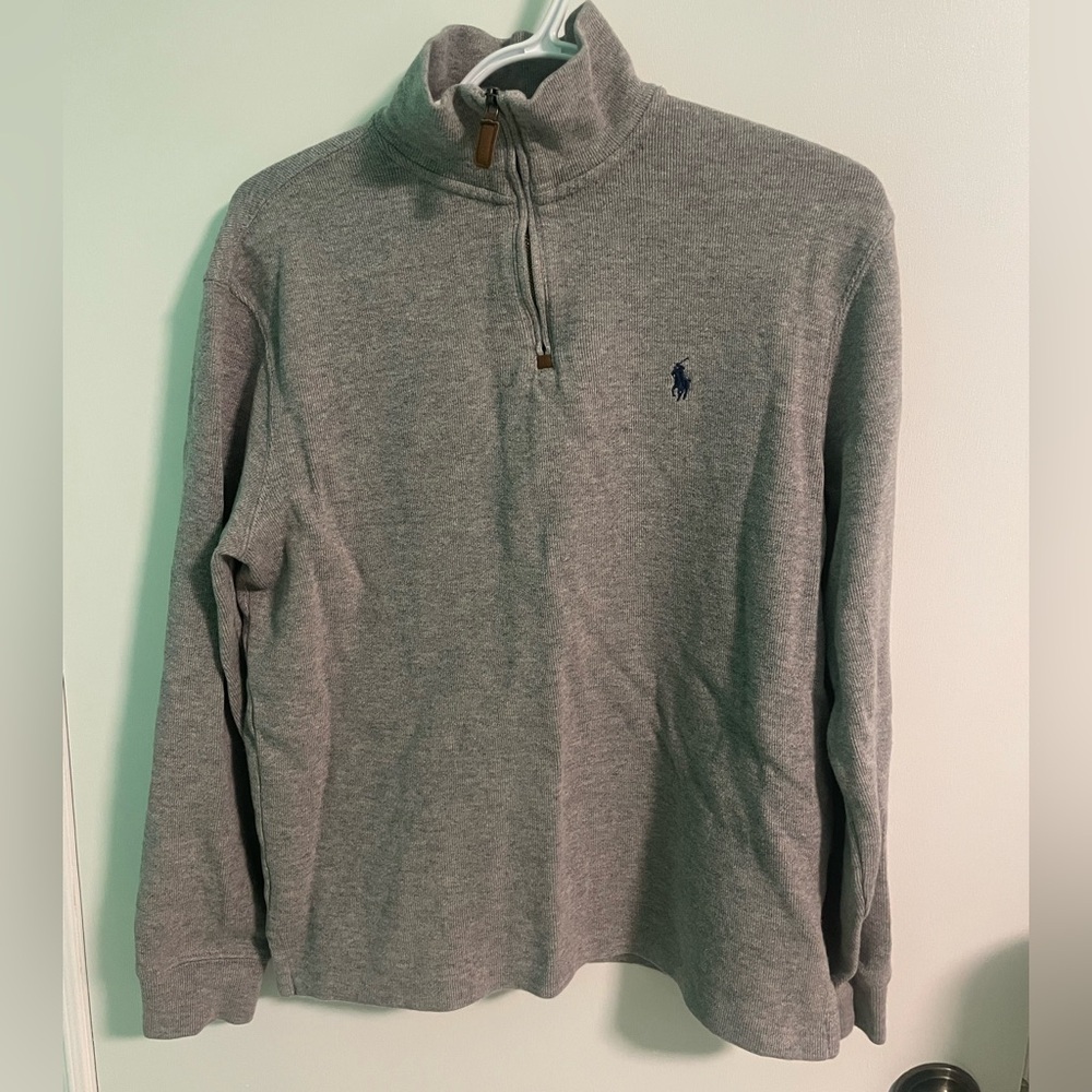 Polo by Ralph Lauren Heather Gray Zip-Up Sweater